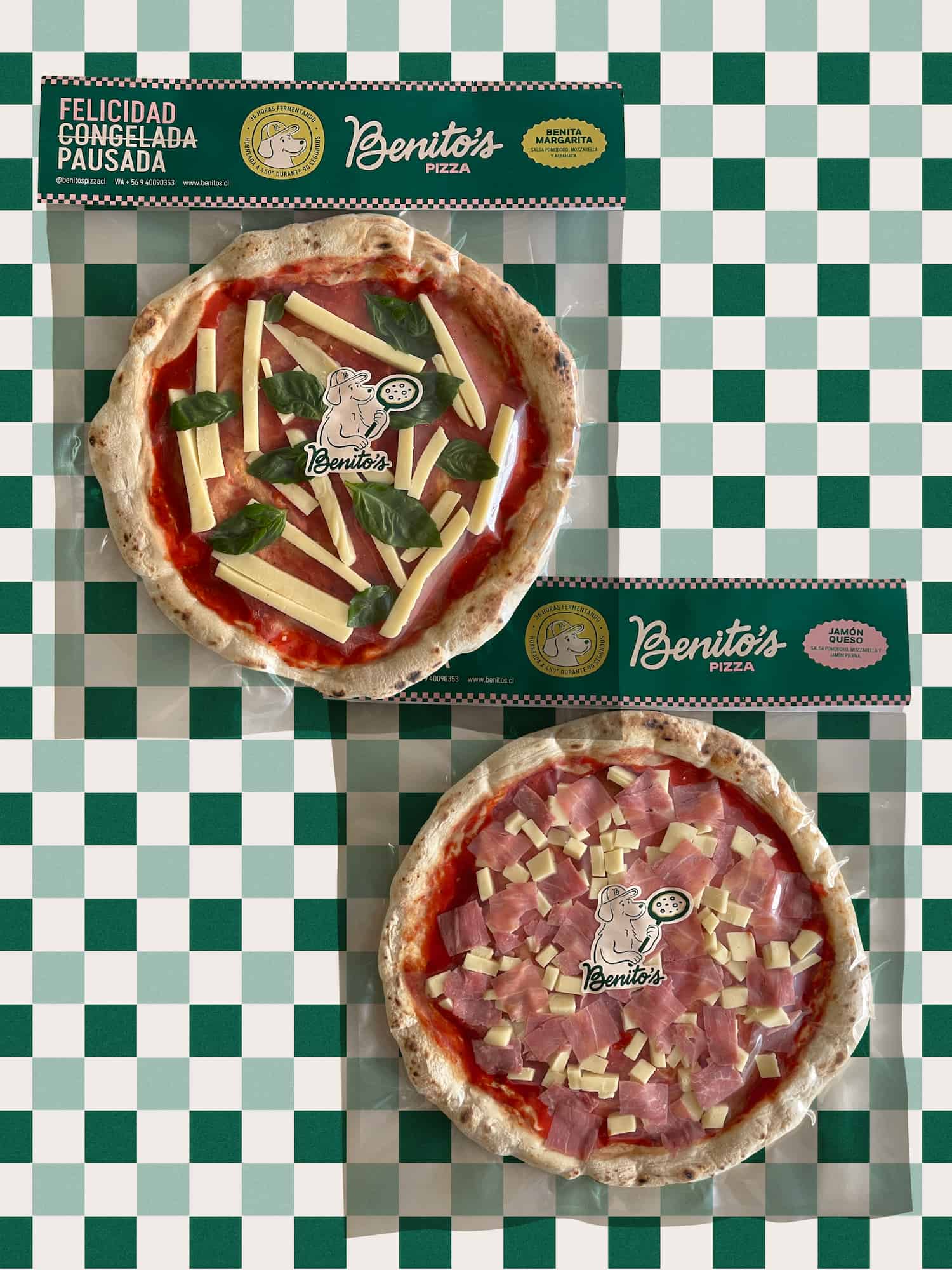 Doble clásico - 2 Pizzas - Jamón Queso y Margarita