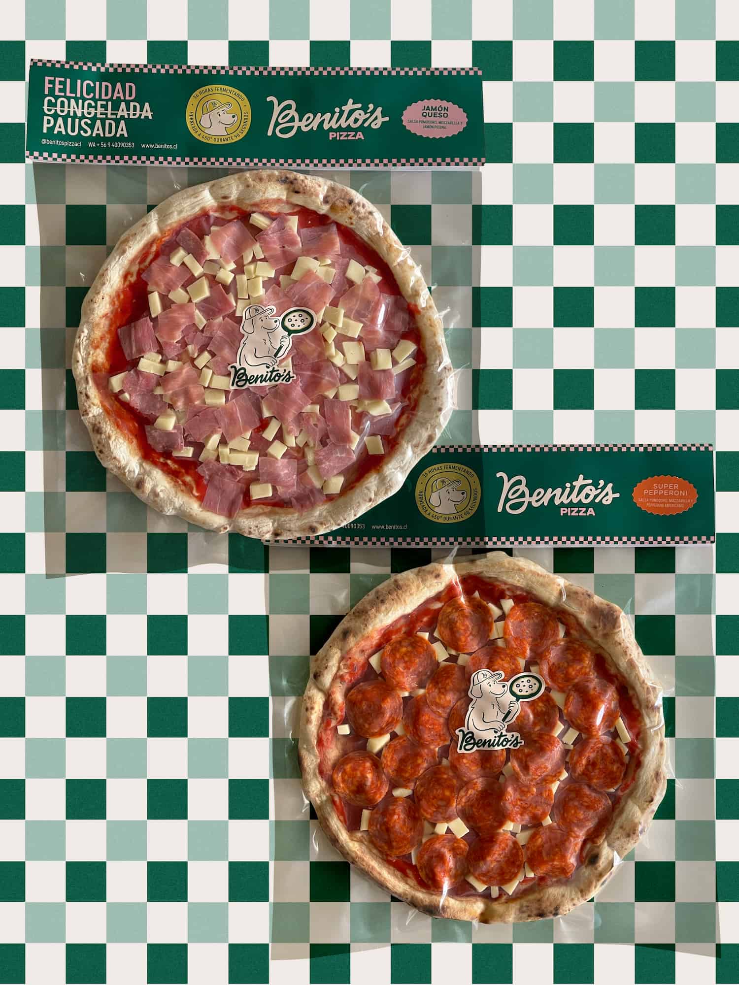 Dos carnes - 2 Pizzas - Jamón Queso y Super Pepperoni