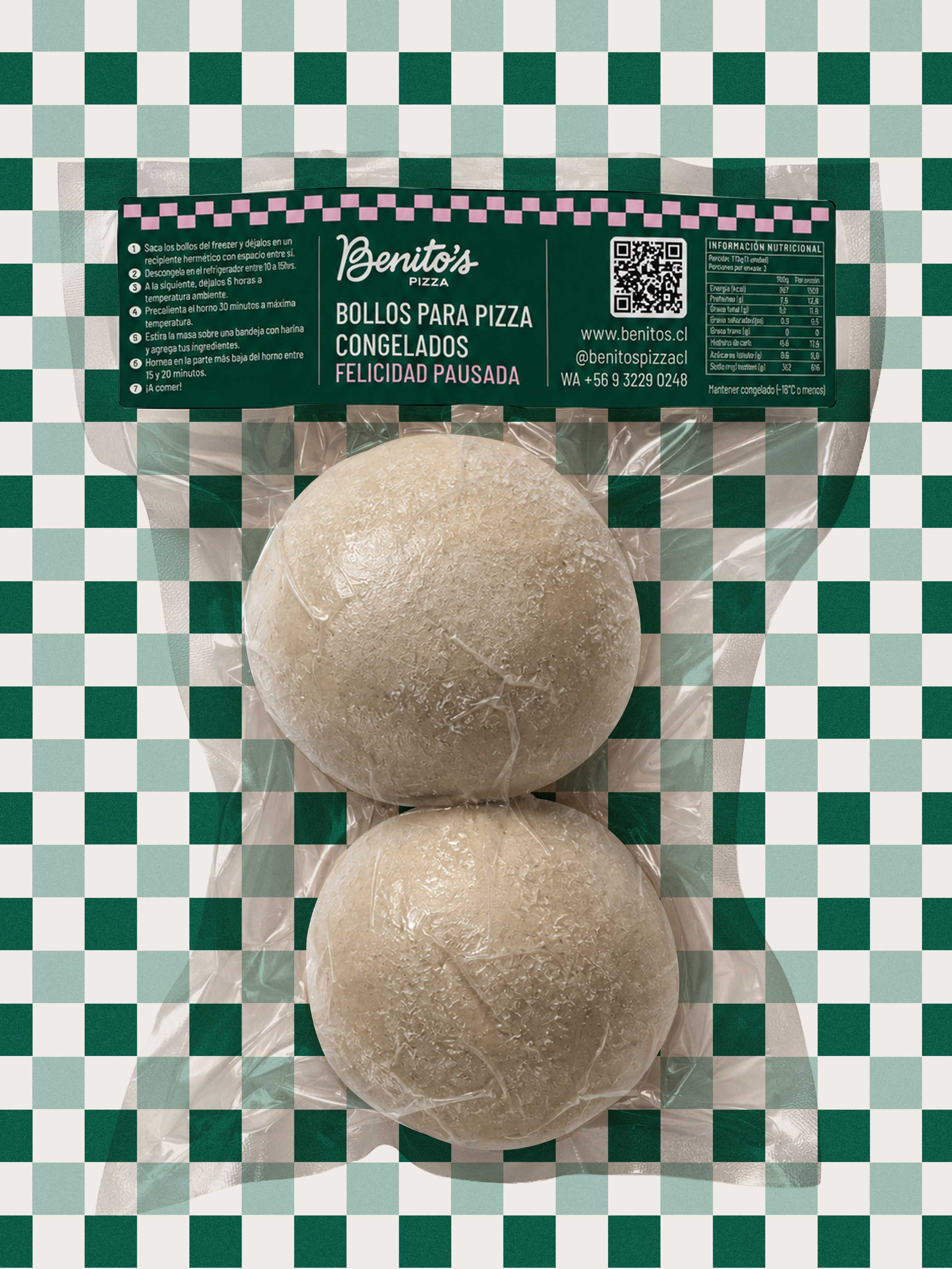 Bollos de Pizza Benito’s (270g)- Masa Napolitana Lista para Revivir